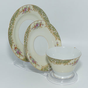 Vintage Noritake Art Deco inspired Floral trio