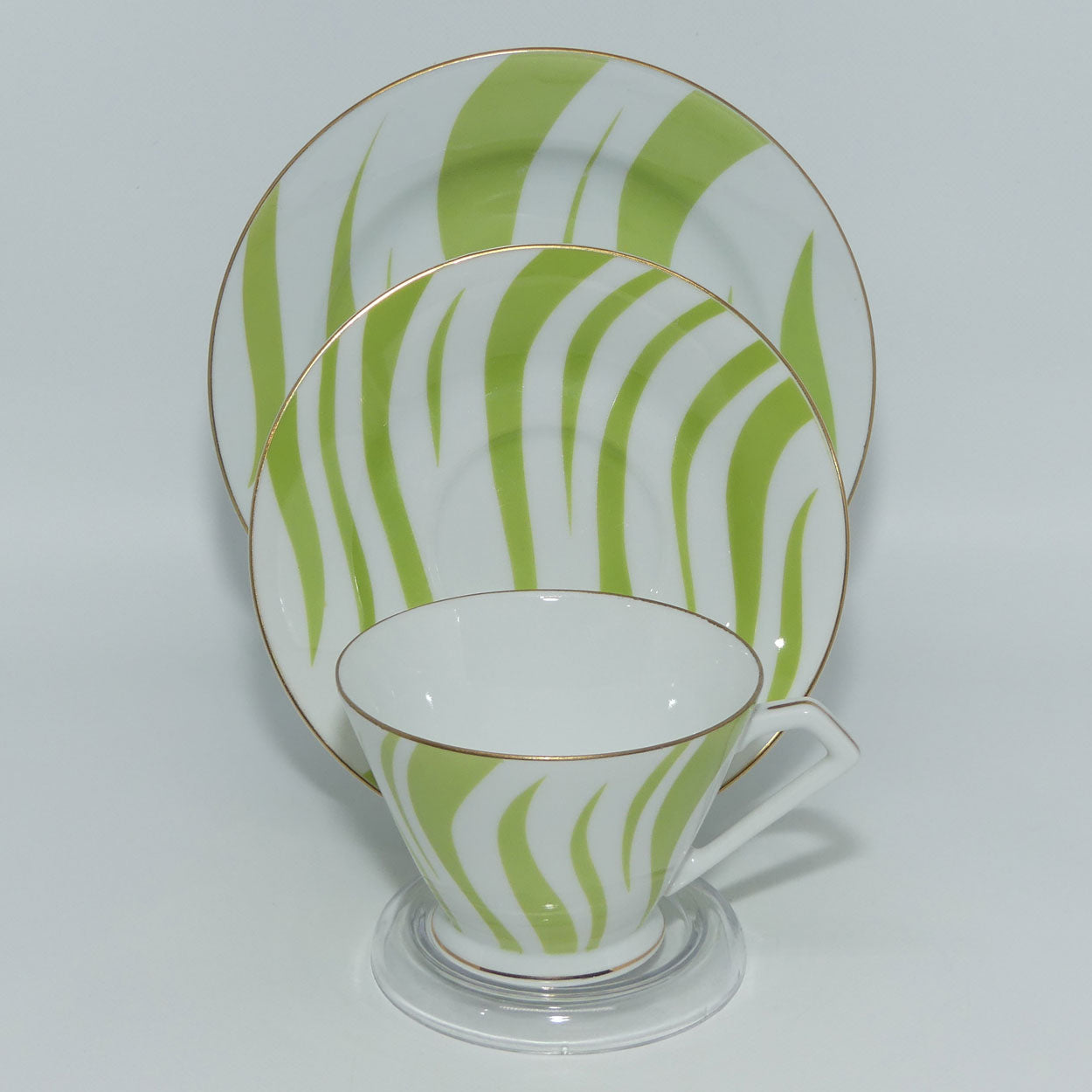 vintage-retro-noritake-japan-zebra-pattern-trio-lime