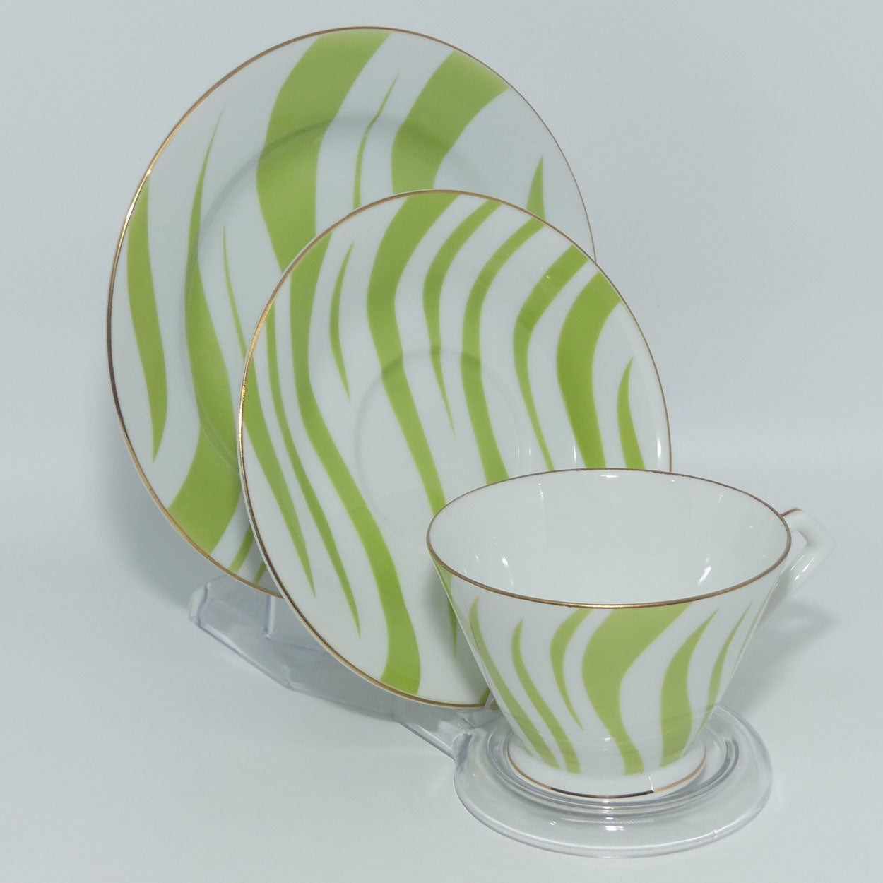 vintage-retro-noritake-japan-zebra-pattern-trio-lime