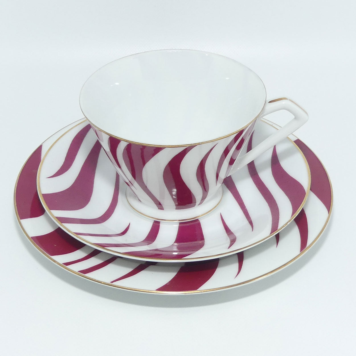 vintage-retro-noritake-japan-zebra-pattern-trio-cerise
