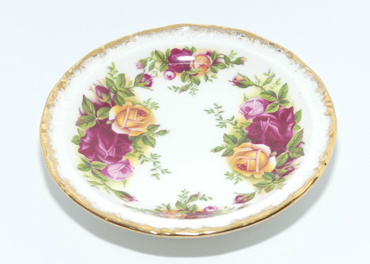 Royal Albert Bone China England Old Country Roses butter or jam dish