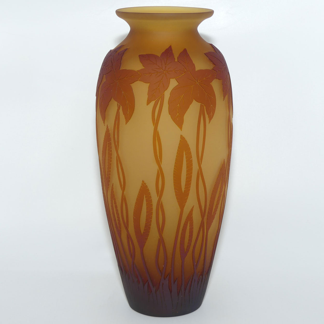 Okra Studio Glass | Virginia Cameo Glass vase | Tall