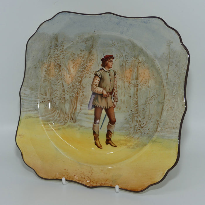 Royal Doulton Shakespearean Orlando square plate D3596