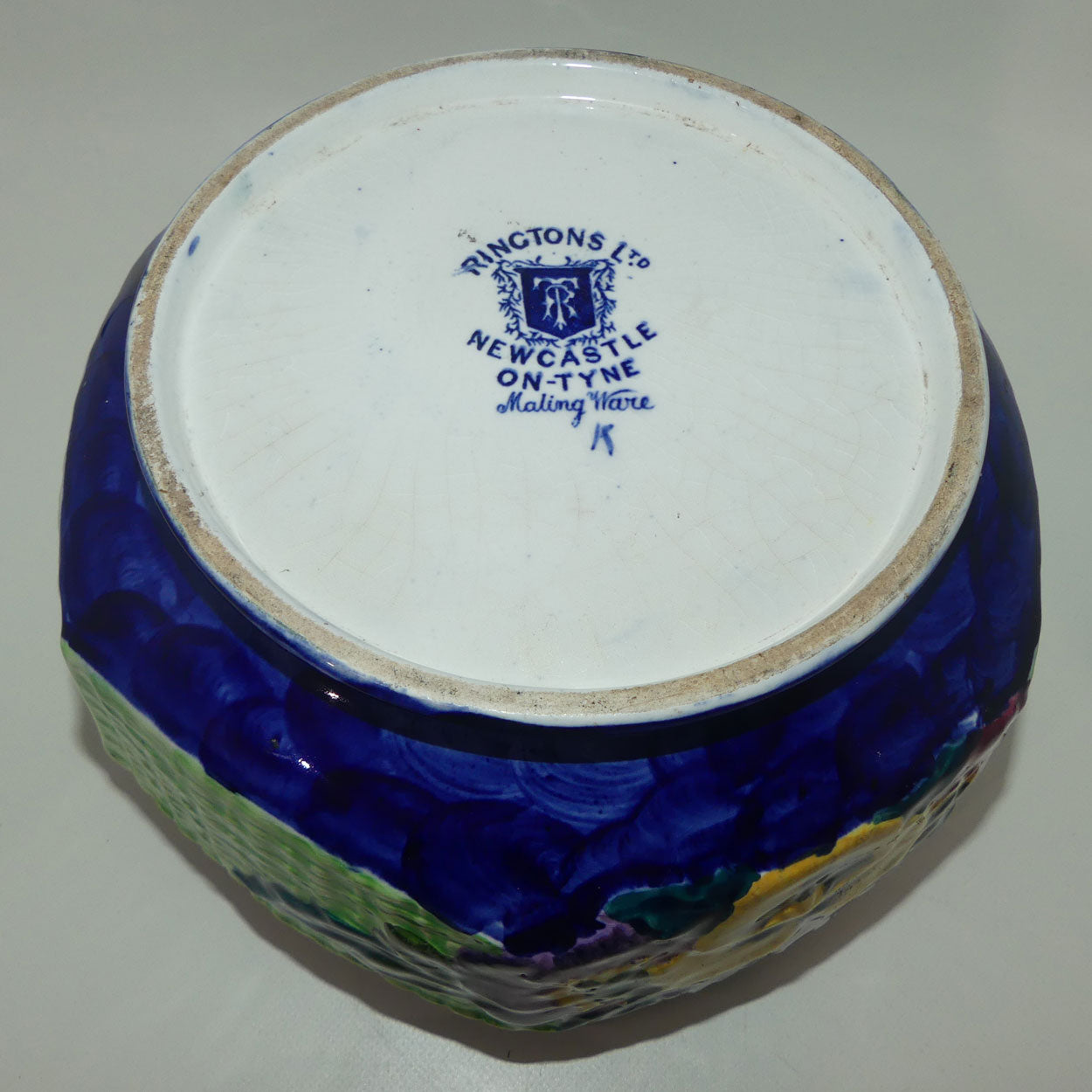 maling-ringtons-ltd-pansy-pattern-flower-vase-with-insert-squat