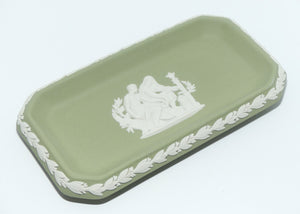 Wedgwood Jasper | White on Sage Green | Roman pattern pen tray