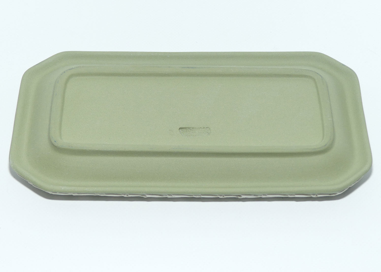 Wedgwood Jasper | White on Sage Green | Roman pattern pen tray