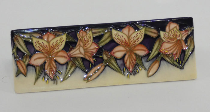 Moorcroft Peruvian Lily Toblerone Collectors plaque