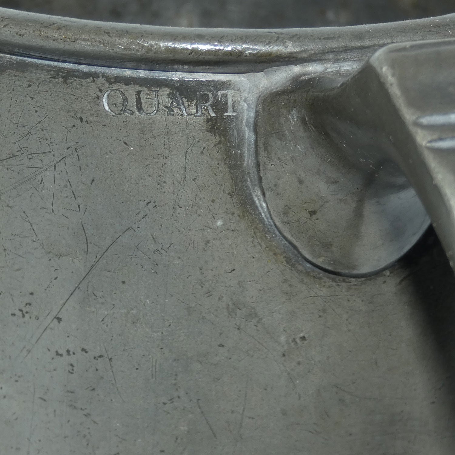 19th Century Pewter Quart Measure