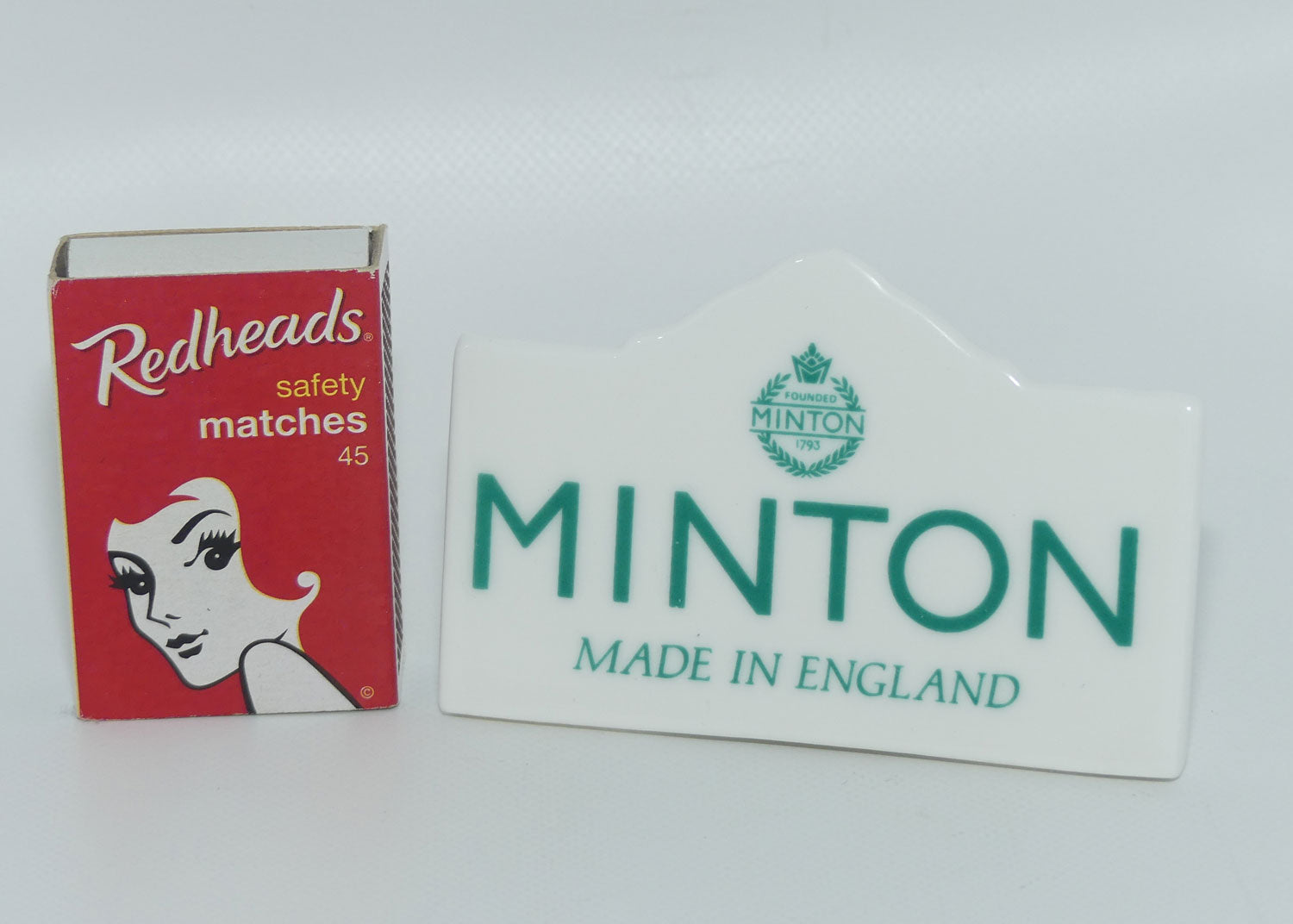 Minton Made in England retailer plaque