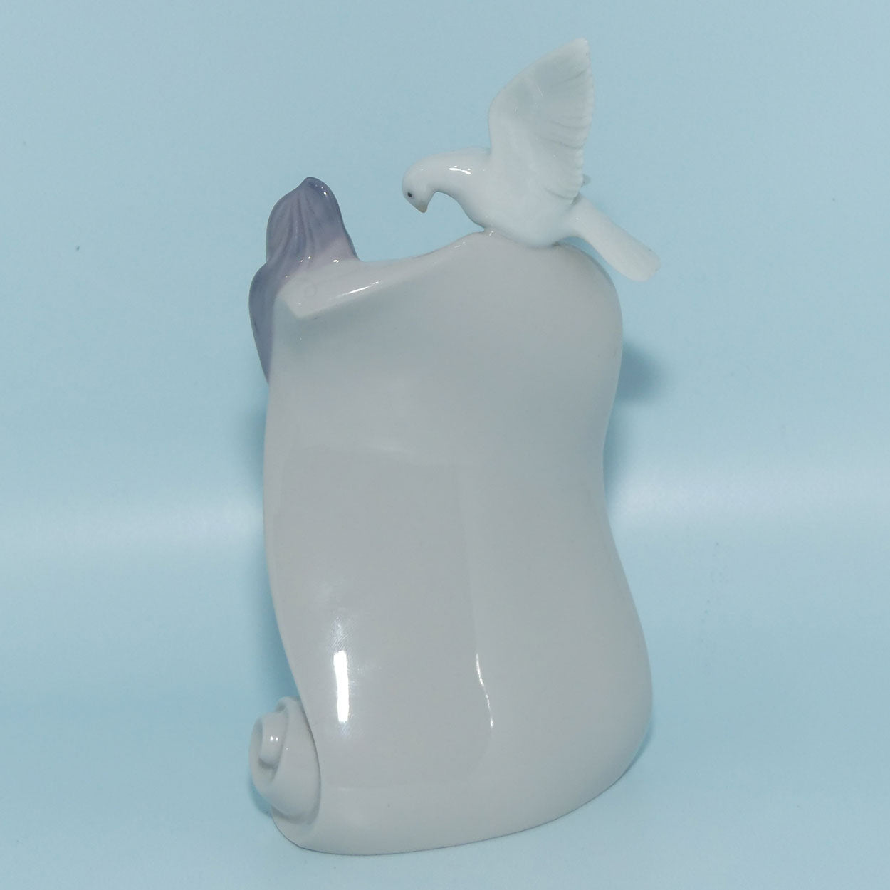 Lladro Society Dove and Pink Rose display plaque | #7677 | boxed