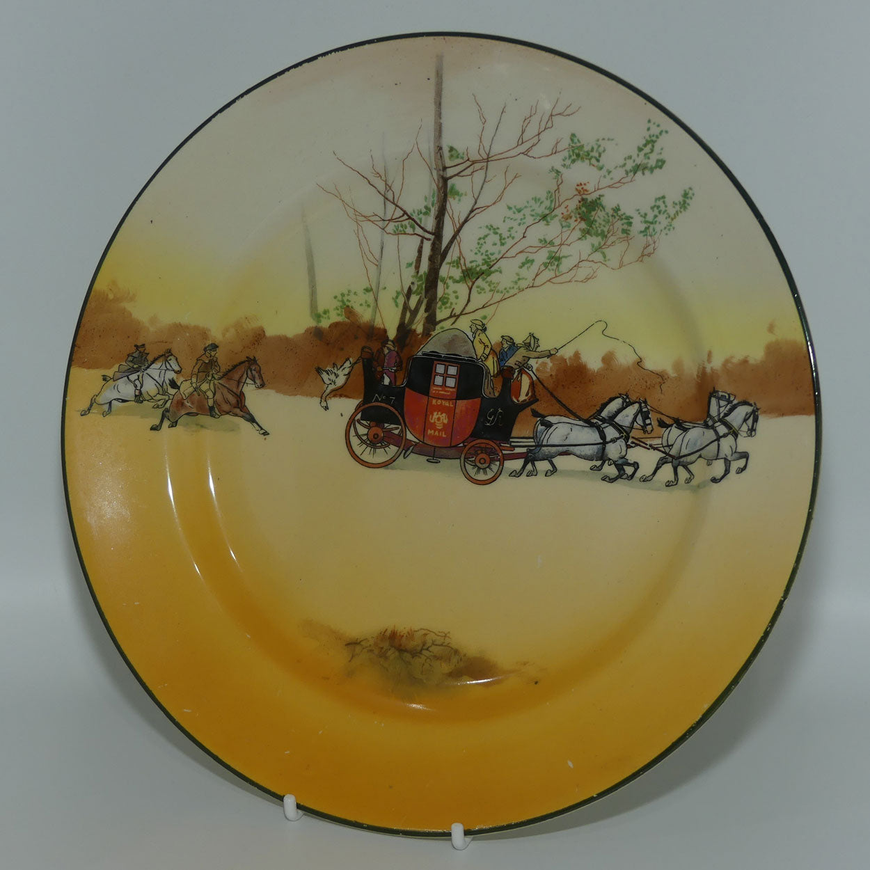 Royal Doulton Coaching Days medium round 24cm plate D2716