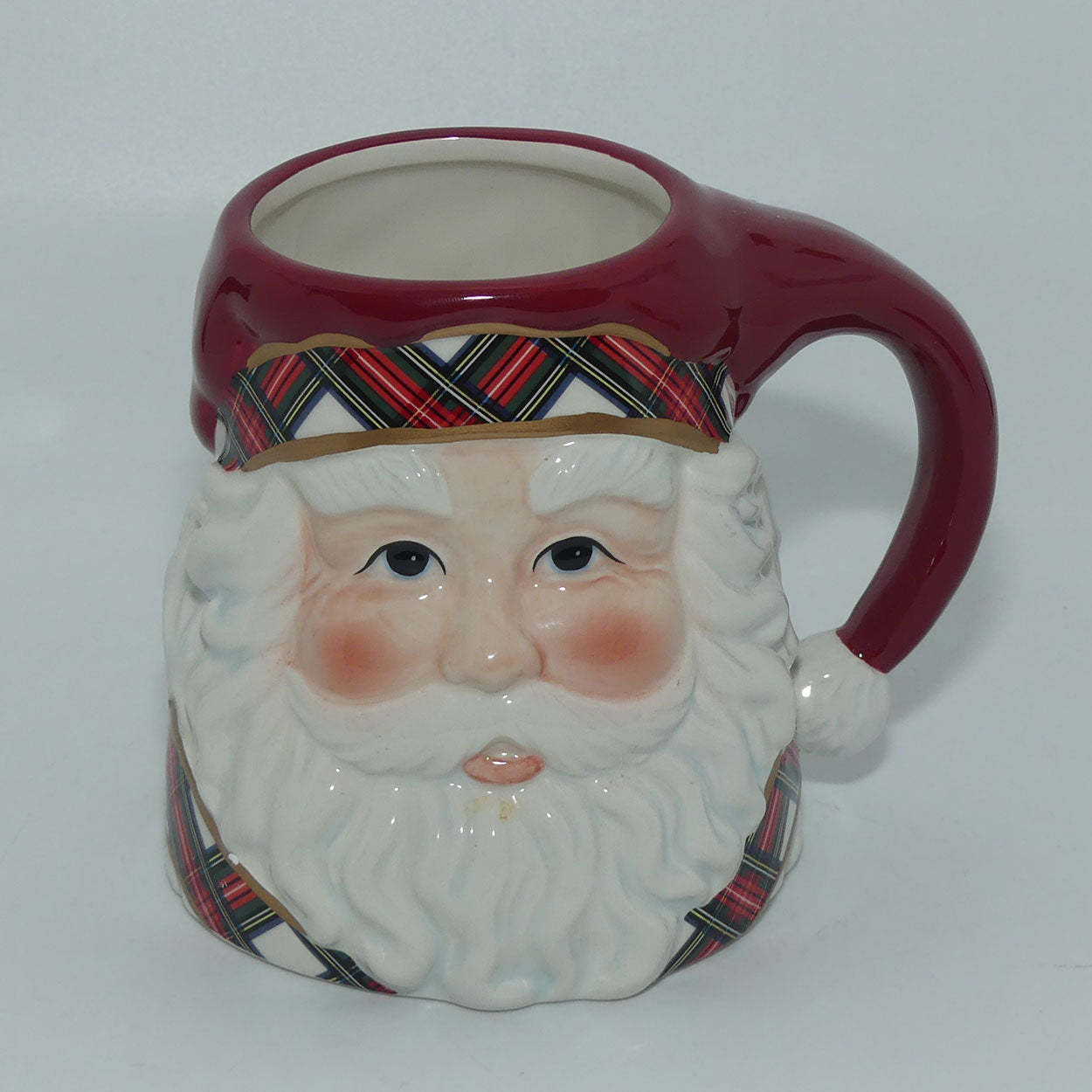 Waterford Holiday Heirlooms | Plaid Santa Plate and Mug set | Ltd Ed