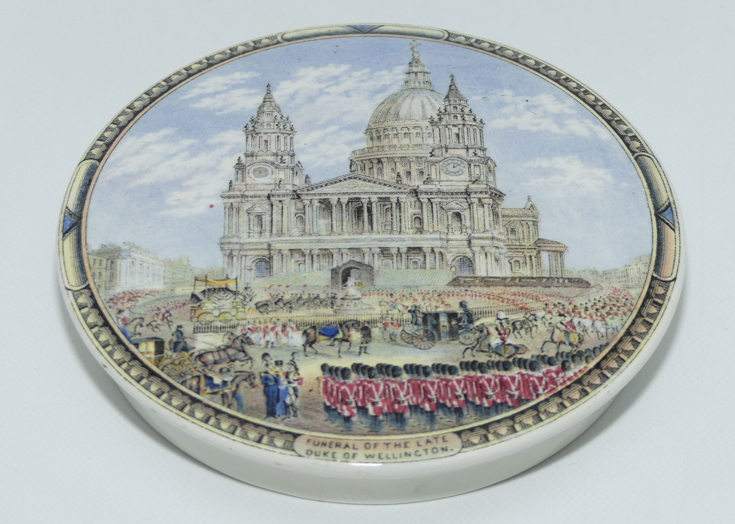 Kirkhams | Jesse Austin Process | Funeral of Duke of Wellington pot lid