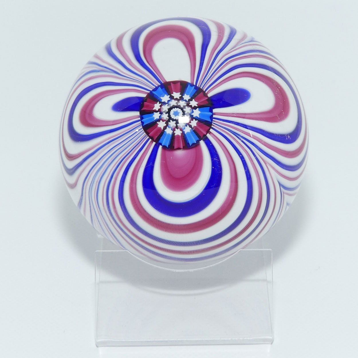 John Deacons Scotland Red White and Blue Marbrie paperweight #2