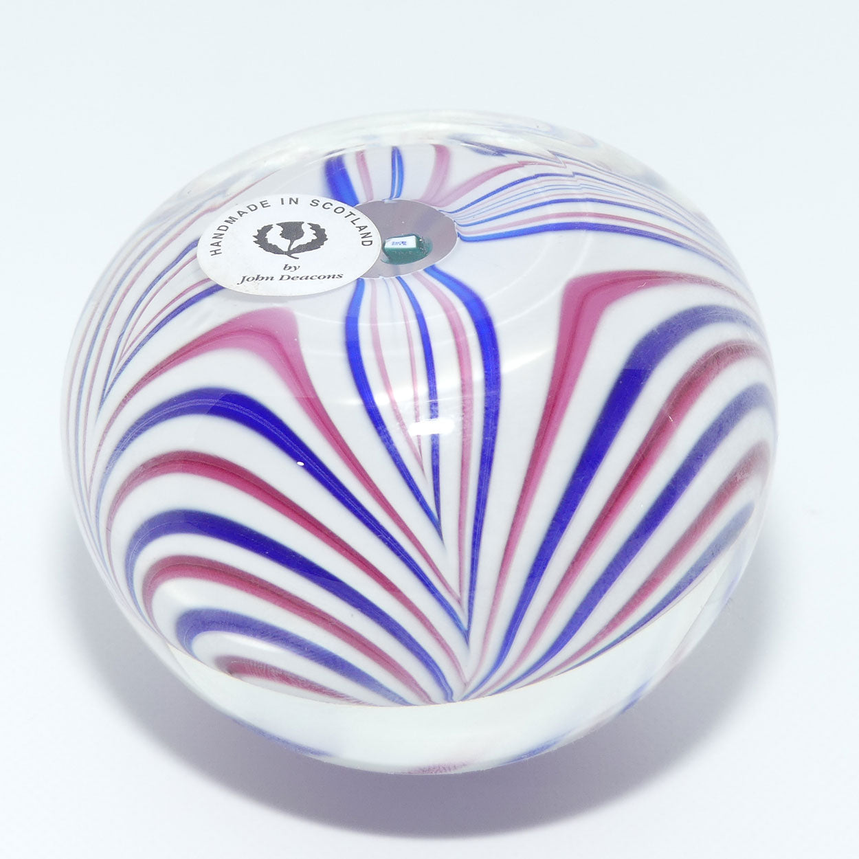 John Deacons Scotland Red White and Blue Marbrie paperweight #2