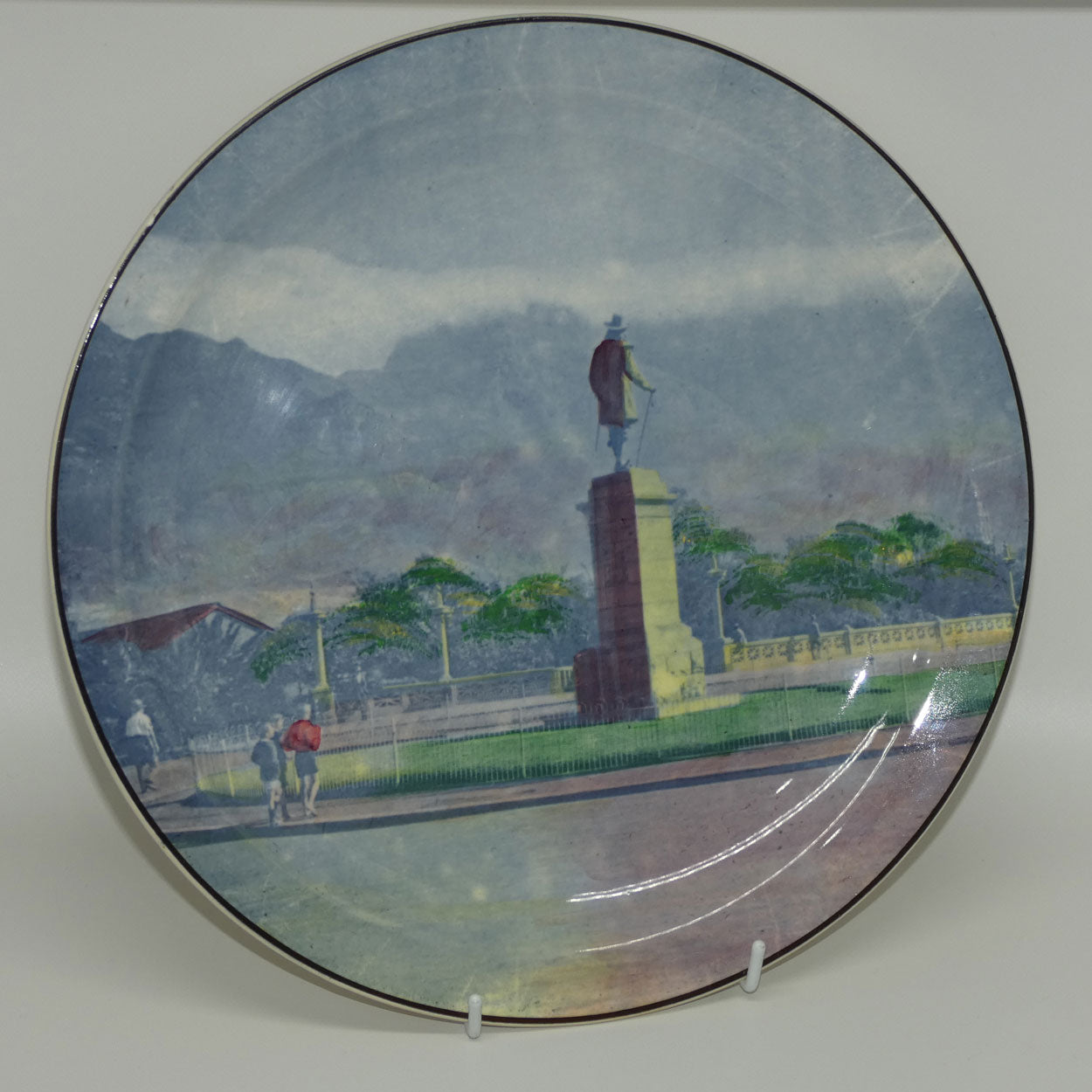 royal-doulton-south-african-van-riebeeck-statue-cape-town-plate-d5714