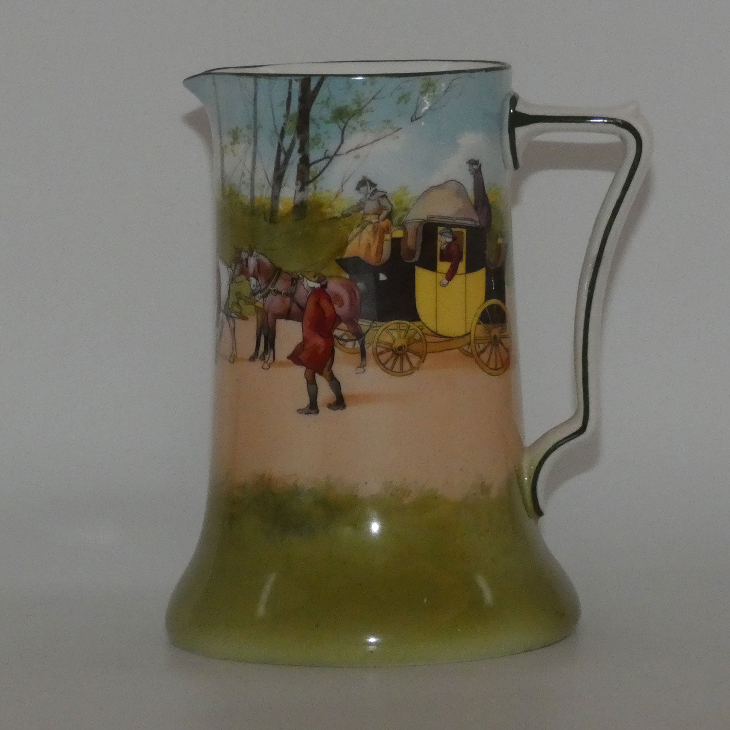 royal-doulton-coaching-days-blue-sky-variation-yellow-door-rocket-jug-e2768