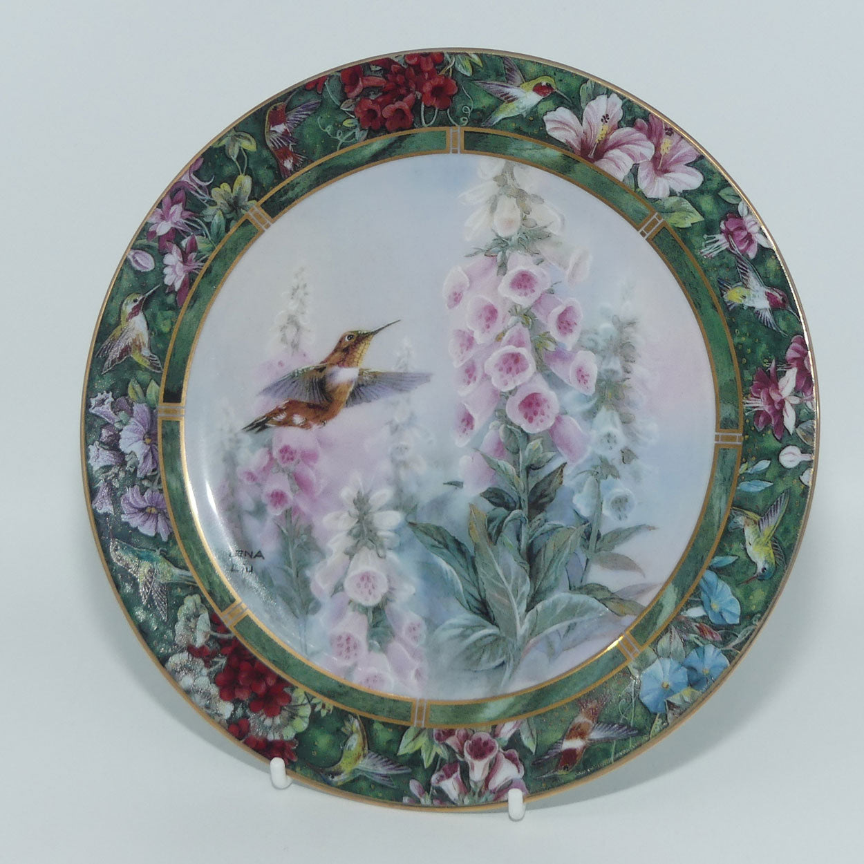 bradex-84-g20-71-4-plate-lena-lius-hummingbird-treasury-the-rufous-hummingbird
