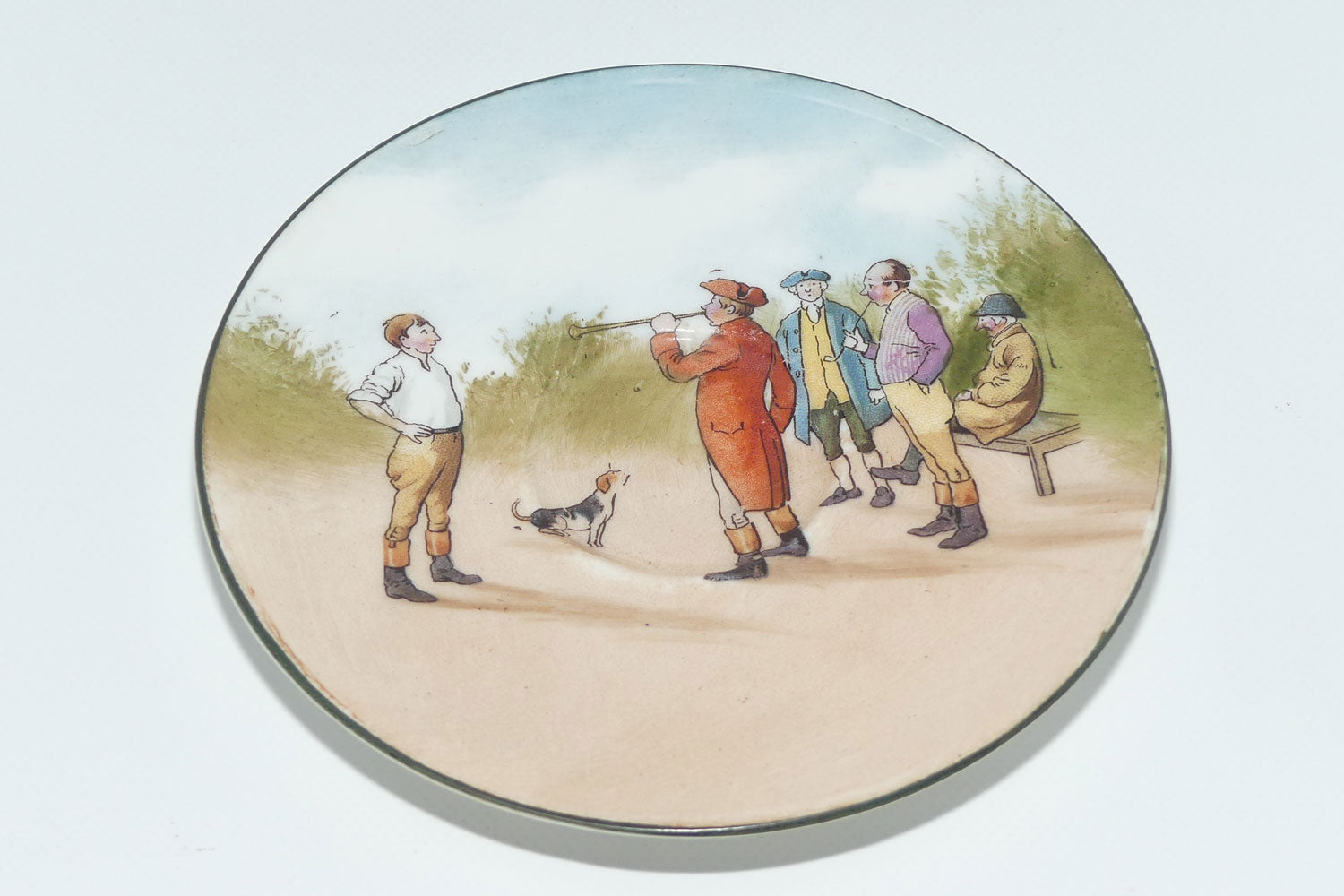 Royal Doulton Coaching Days saucer | Unrecorded Scene E2768 | rare Blue Sky variation | #1