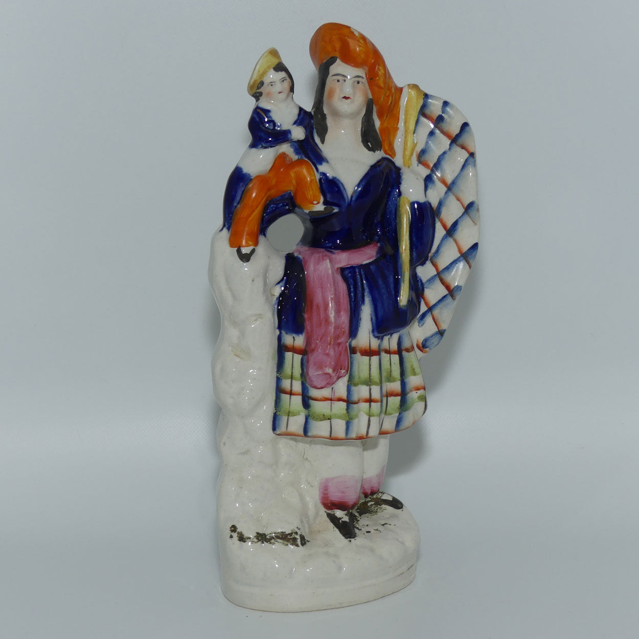 19th Cent Staffordshire Pottery Scotsman figure