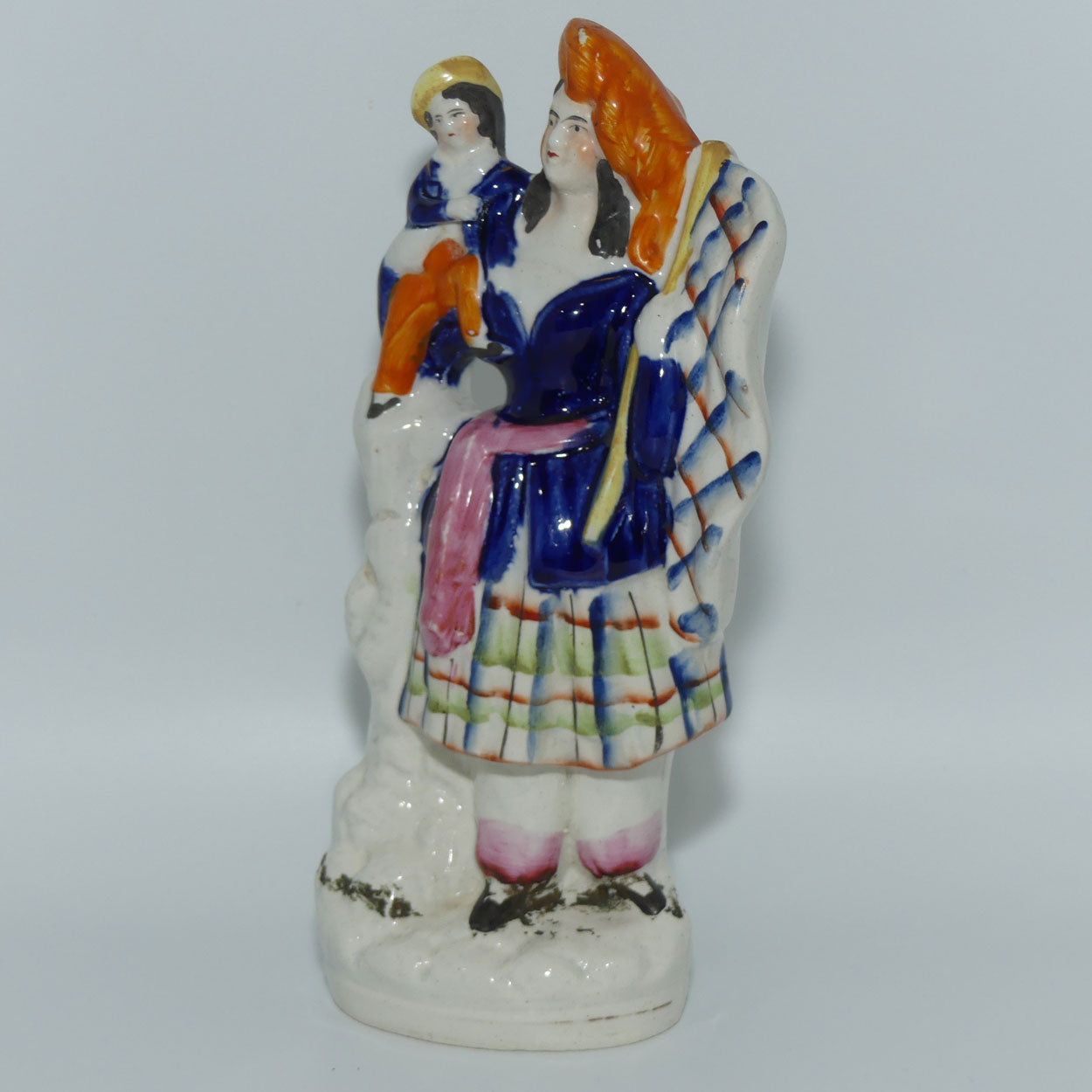 19th Cent Staffordshire Pottery Scotsman figure