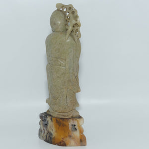 Elaborately Carved Soapstone figure | Chinese Elder