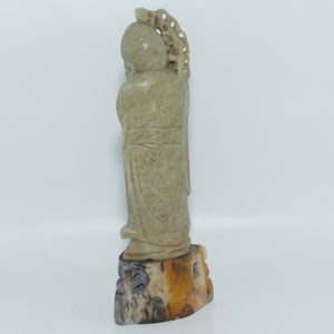 Elaborately Carved Soapstone figure | Chinese Elder