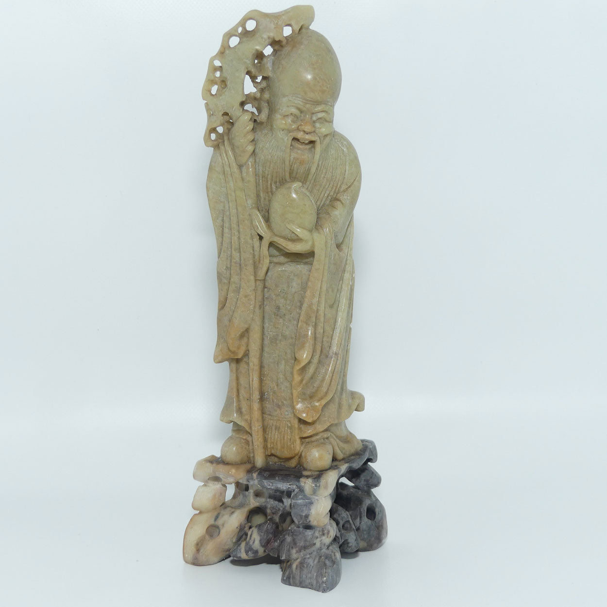 Elaborately Carved Soapstone figure | Shouxing | Shou Hsing