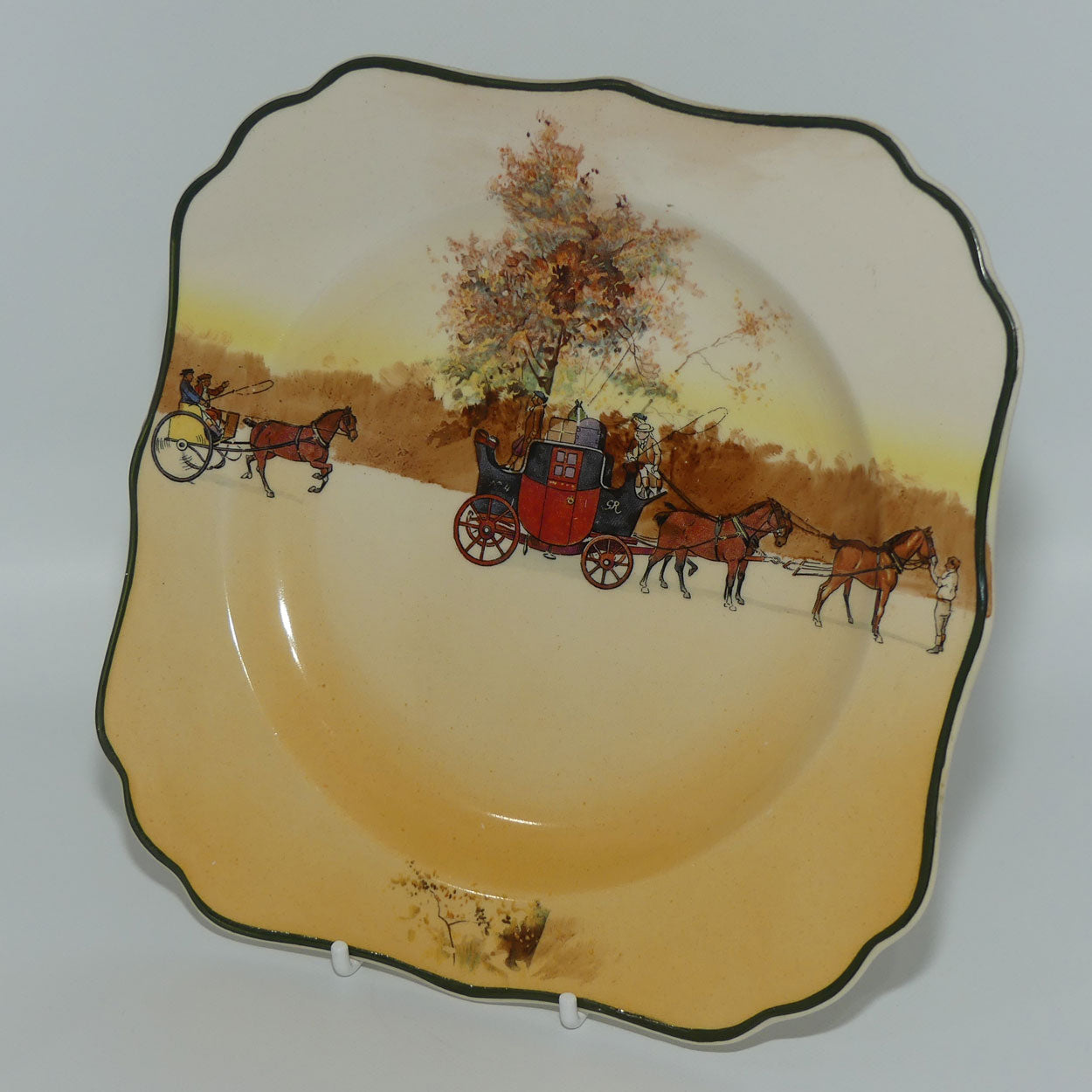 Royal Doulton Coaching Days square plate | #2