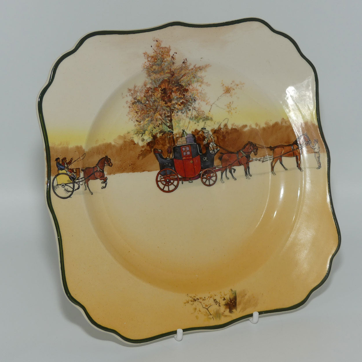 Royal Doulton Coaching Days square plate | #2