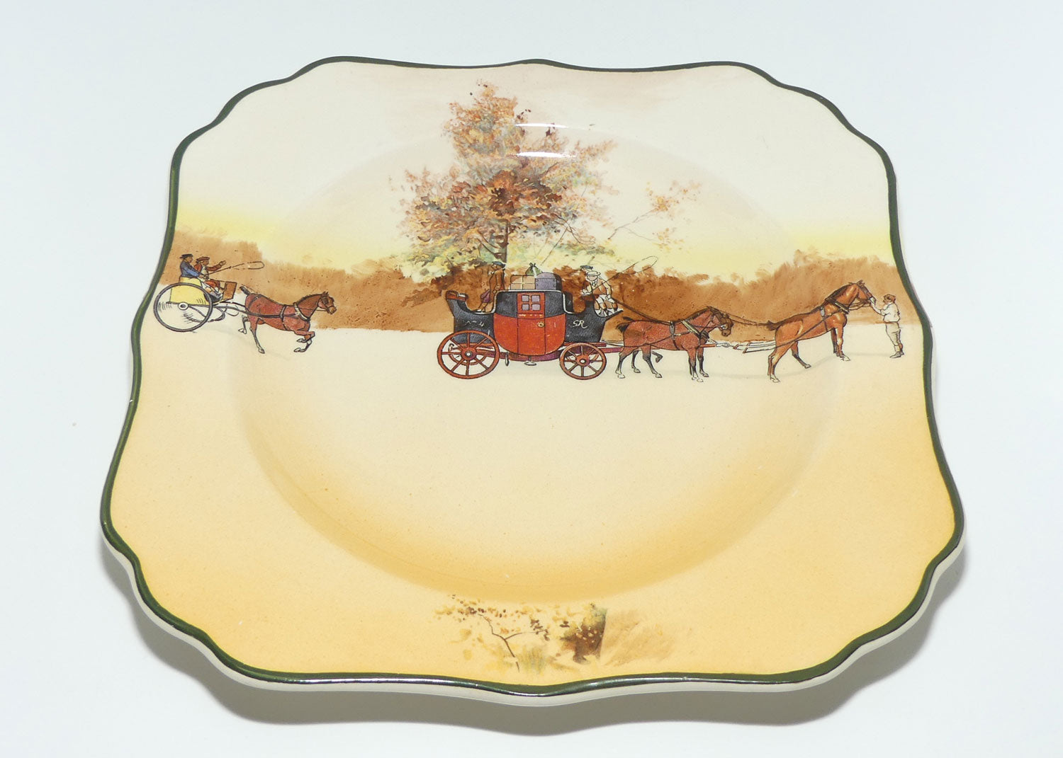 Royal Doulton Coaching Days square plate | #2