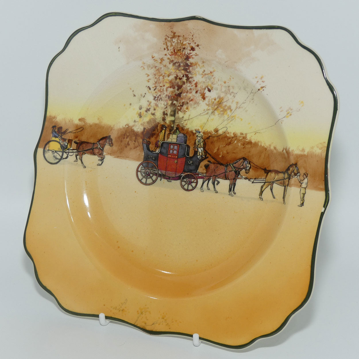 Royal Doulton Coaching Days square plate D2716