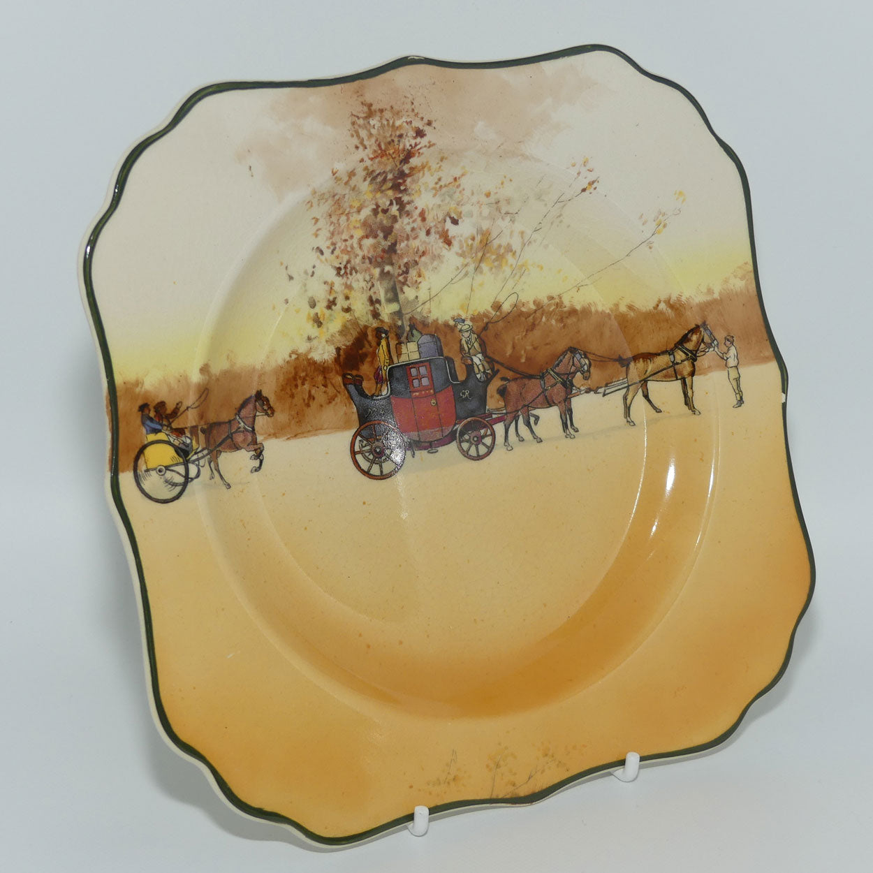 Royal Doulton Coaching Days square plate D2716
