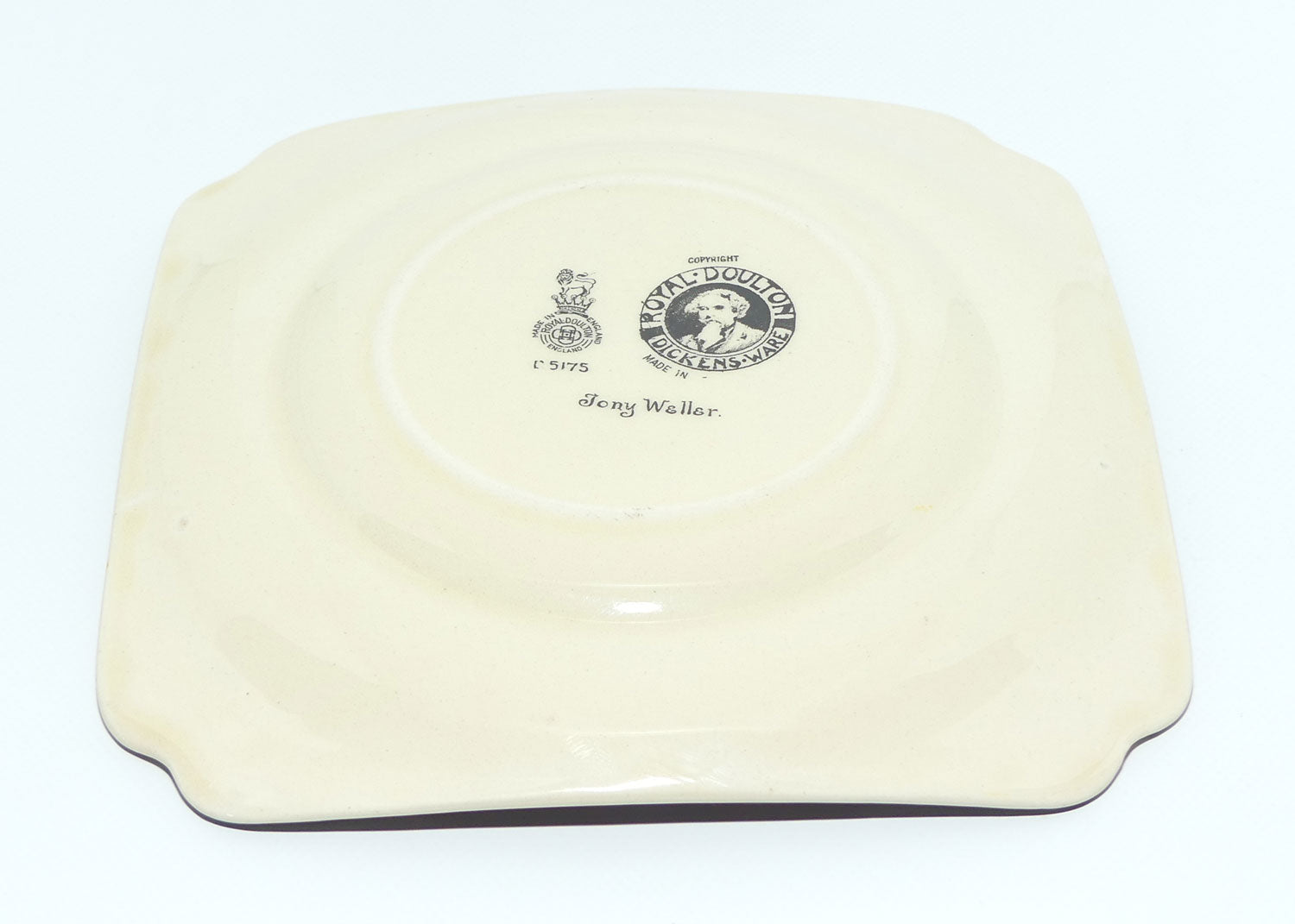 Royal Doulton Dickens Tony Weller square 15cm plate D5175