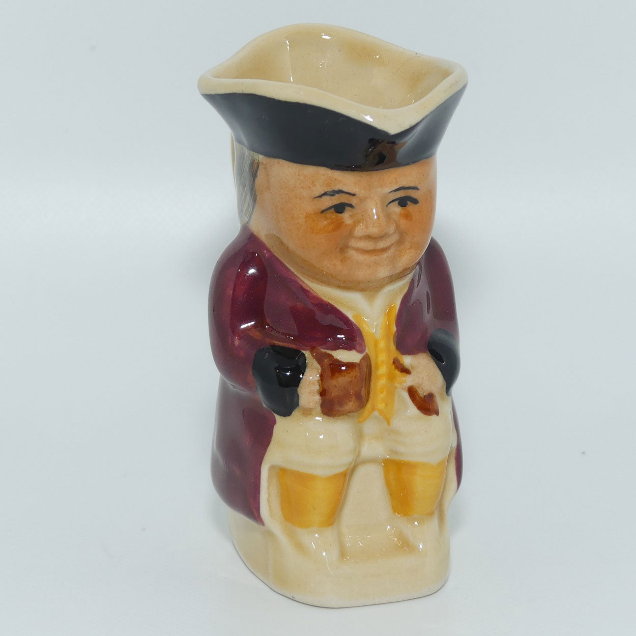 Tony Wood England Man with Maroon Coat small Toby Jug
