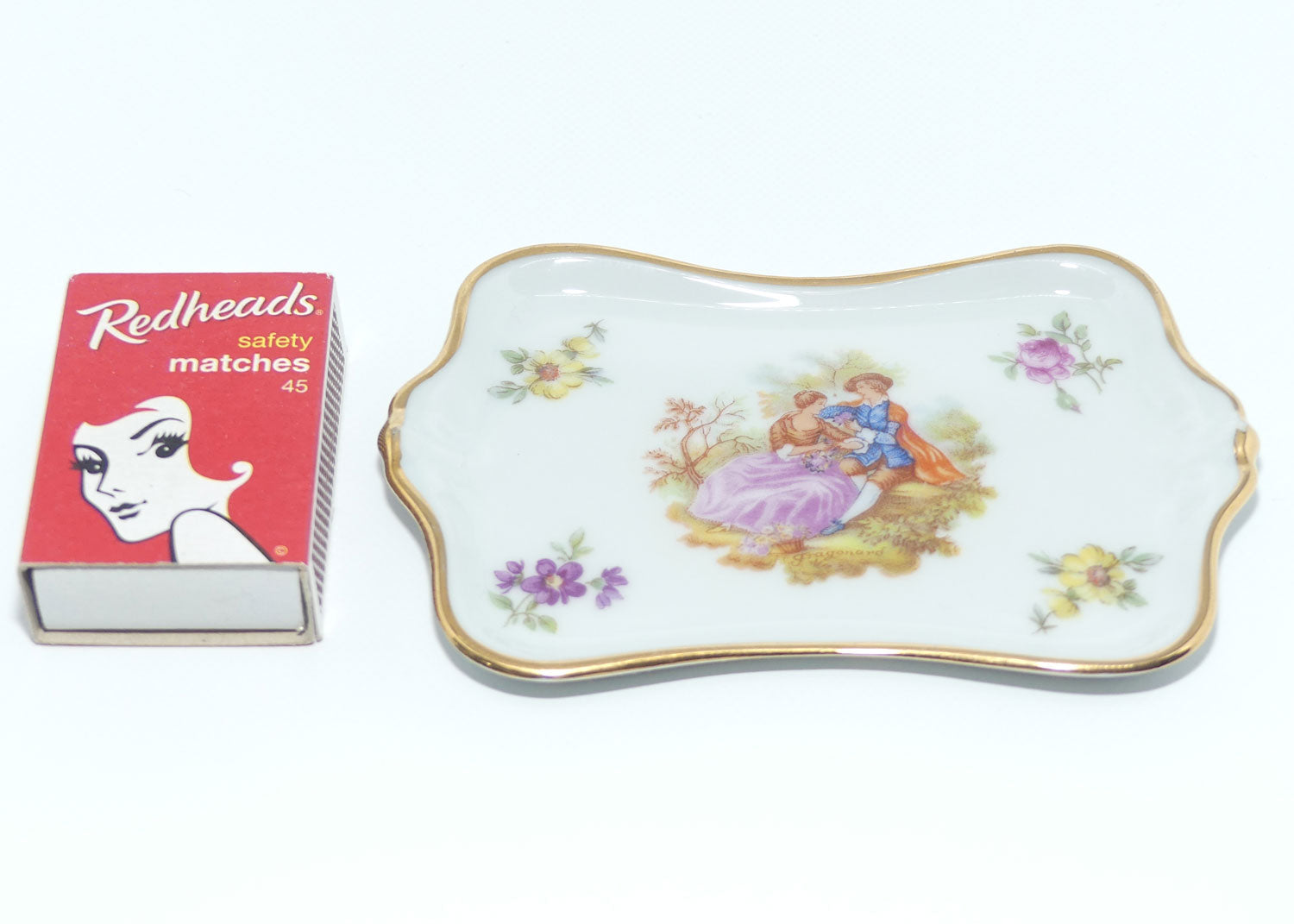 Limoges France Courting Scene mini tray | Fragonard