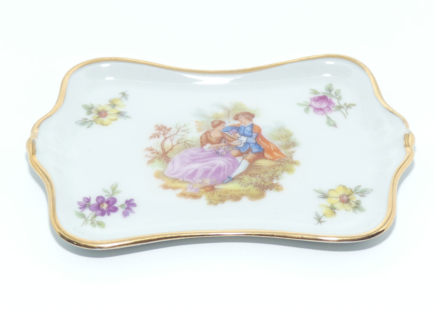 Limoges France Courting Scene mini tray | Fragonard