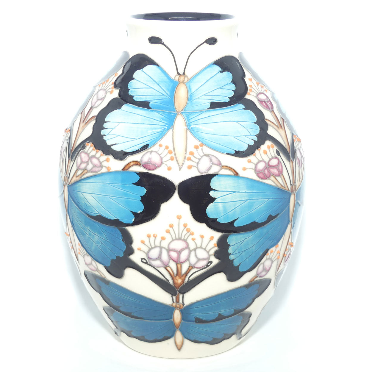 Moorcroft Pottery | Ulysses Butterfly on Ivory 3/8 vase Trial | Australian Design