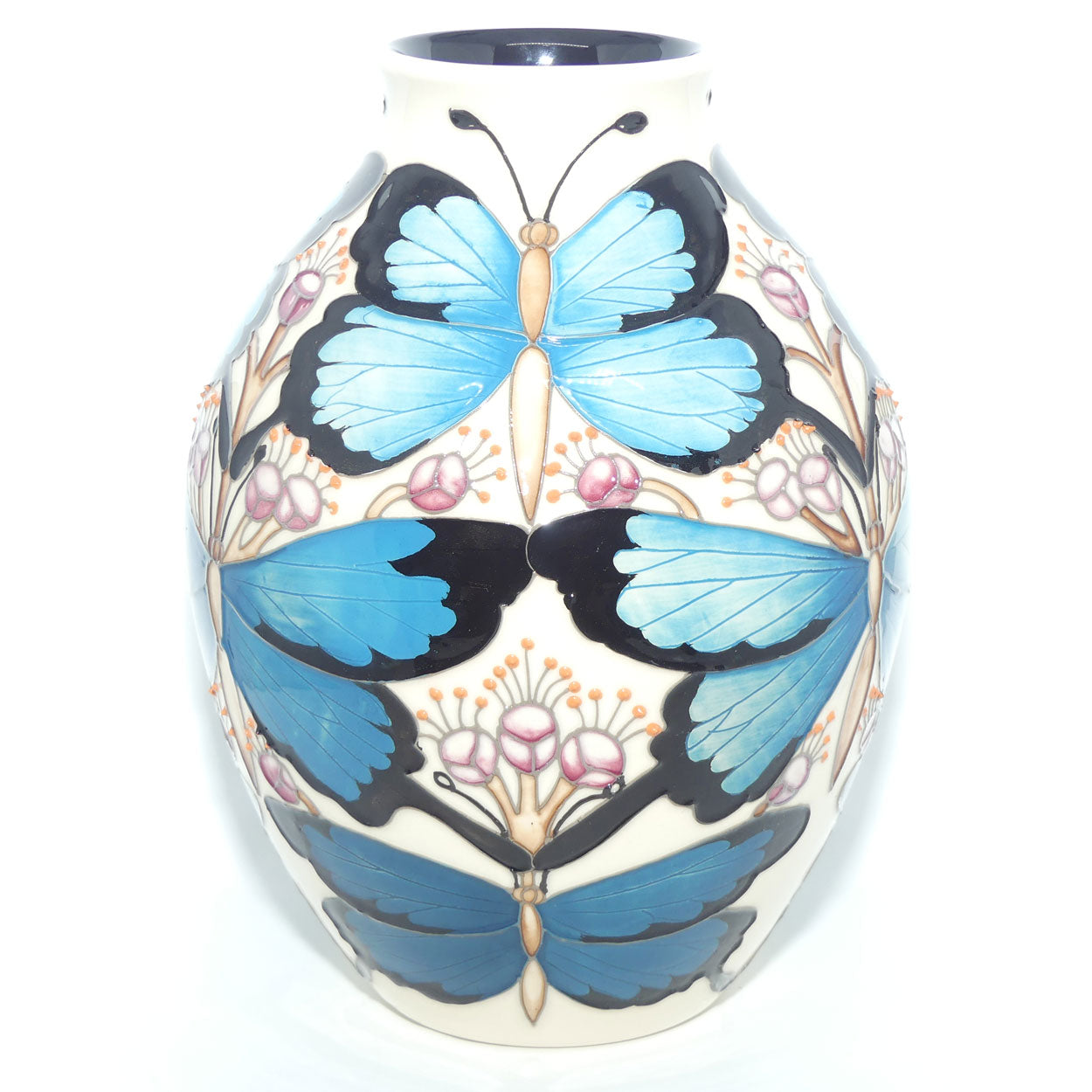 Moorcroft Pottery | Ulysses Butterfly on Ivory 3/8 vase Trial | Australian Design