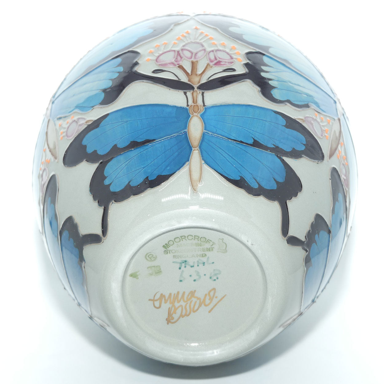 Moorcroft Ulysses on Grey 3/8 vase | Trial A dated 6.3.18
