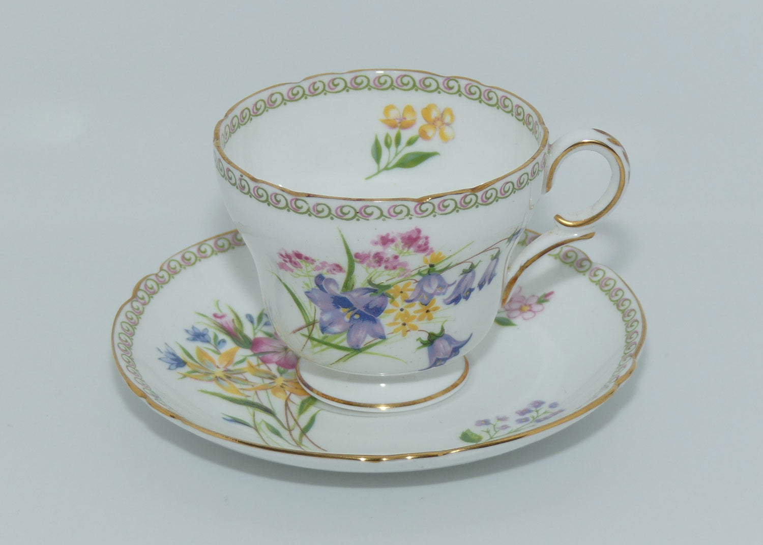 Shelley Henley shape Wildflowers pattern set of 6 coffee duos | 13686