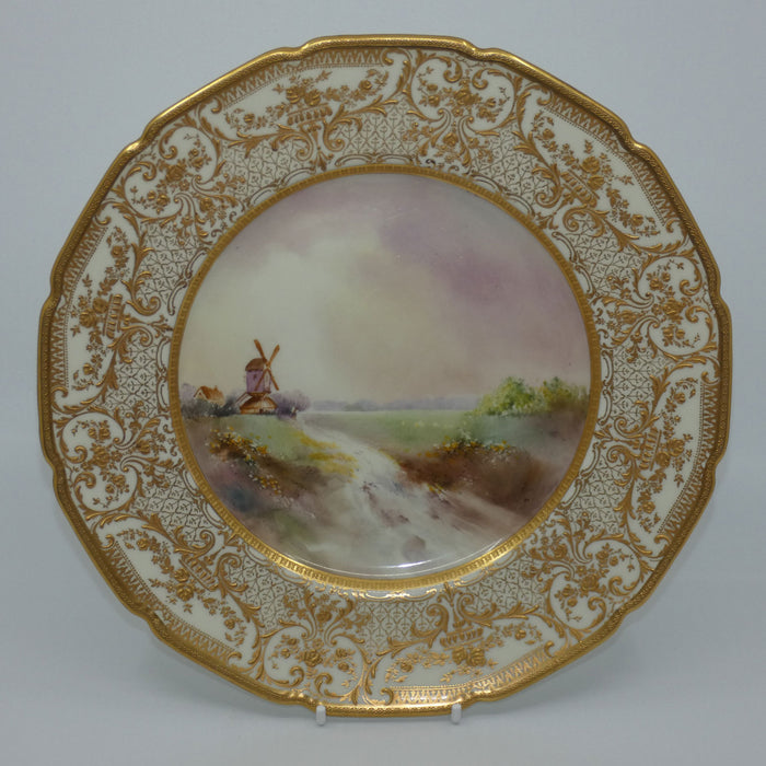 Royal Doulton hand painted Windmill and Countryside plate