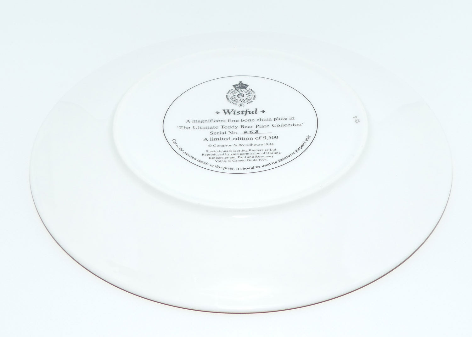 Royal Worcester The Ultimate Teddy Bear Plate Collection | Wistful